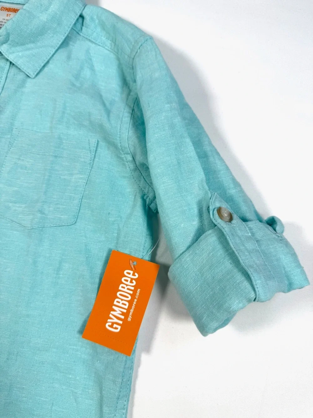 NWT‎ GYMBOREE Boys 5T Linen Cotton Button Down Shirt Coastal Beach Preppy NEW